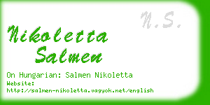 nikoletta salmen business card